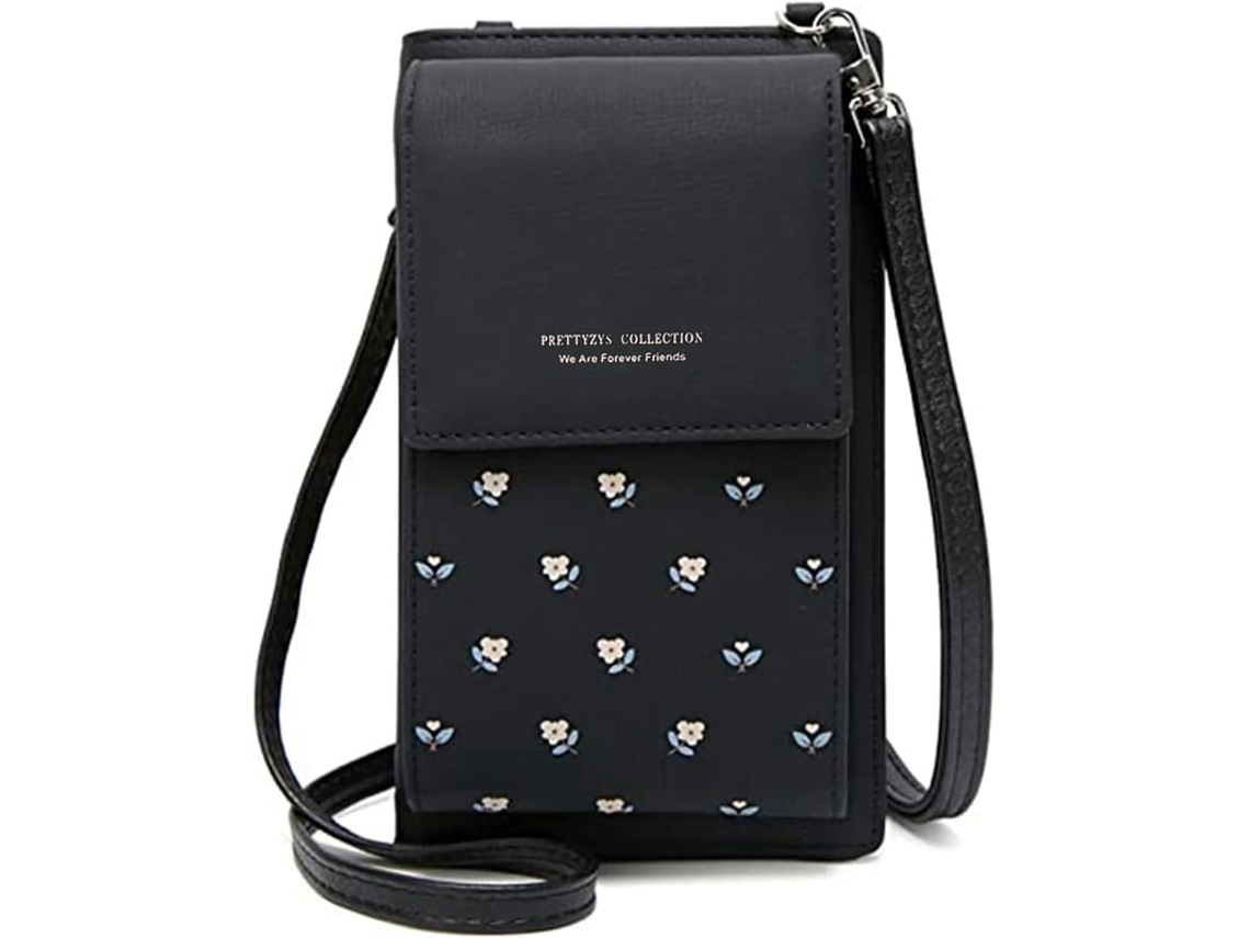 Bolsa Transversal Feminina De Couro Para Celular Com Porta-cartões E Cordão Ajustável