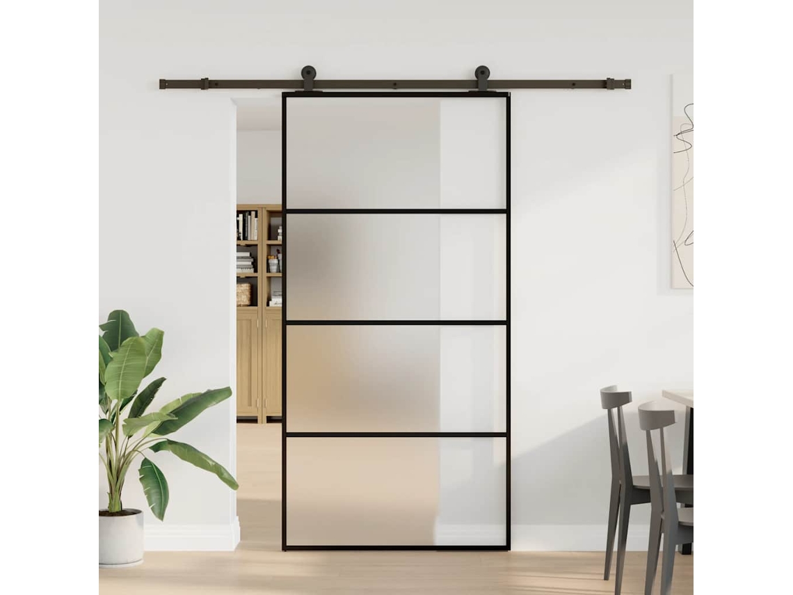 Porta Deslizante com Conjunto de Ferragens 102,5x205cm Vidro Esgotado Alumínio MAISON EXCLUSIVE