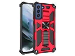 Capa Protetora Magnética À Prova De Choque Em Tpu + Pc Com Suporte Para Samsung Galaxy S21 Fe