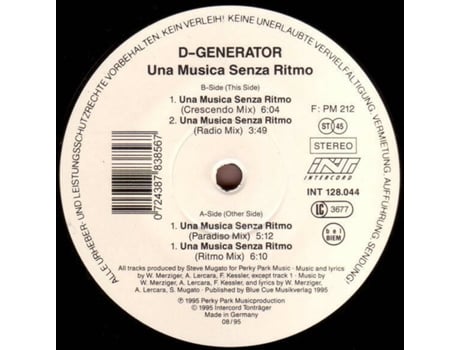 Vinil Una Musica Senza Ritmo Maddog