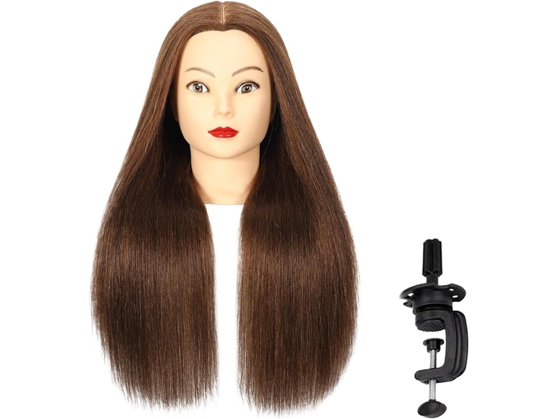 Cabeça de boneca com cabelo humano verdadeiro SFUSHOS