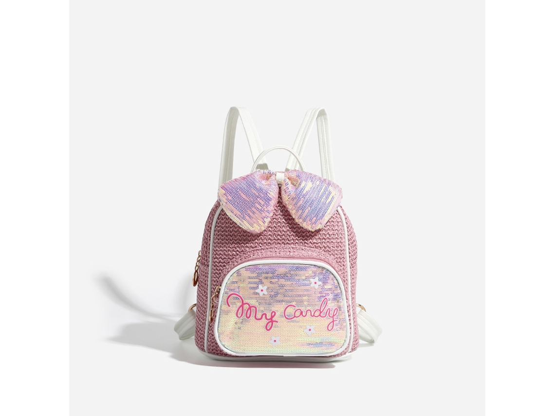 Mochila de Viagem Infantil Lyx Brilhante School Day Rosa