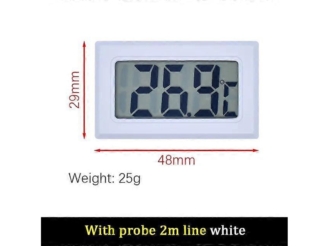 Mini Termômetro E Higrômetro Digital Lcd Para Ambientes Internos, Com Sensor De Temperatura E Umidade Integrados E Cabo De Alimentação. Nostalgia88