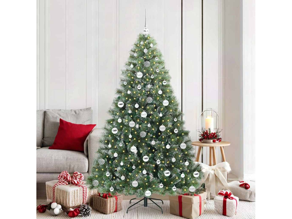 Vidaxl Árvore De Natal Artificial Com 300 Leds Verde 180 Cm Pe E Pvc
