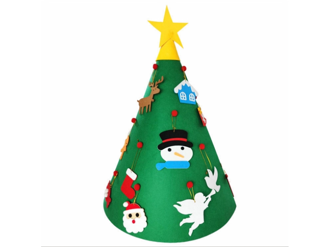 Árvore de Natal Infantil em Feltro, Decoração de Natal Que Pode Ser Pendurada na Parede, Ergonômico, Uso Diário STELASPLEN