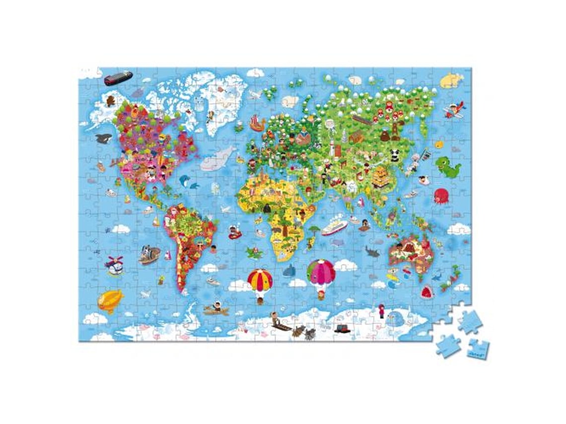 Puzzle JANOD Mapa Mundo (300 Peças)