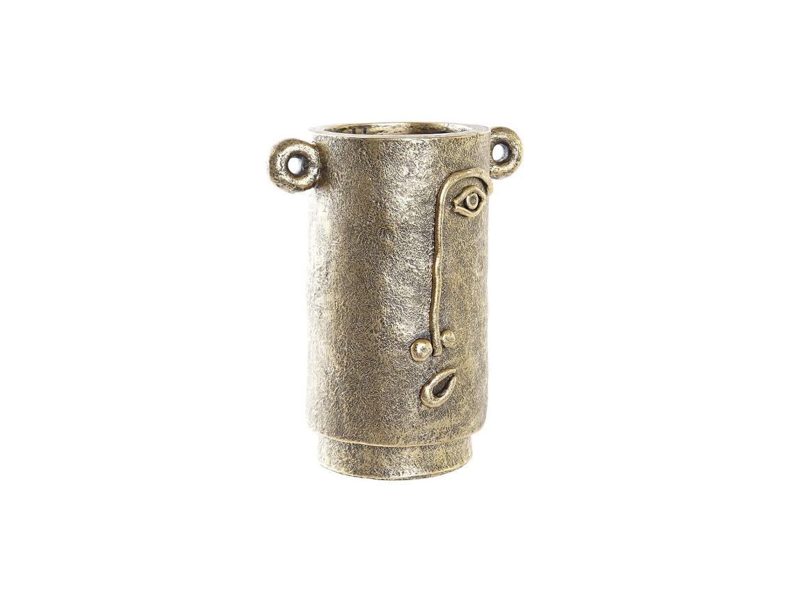 Vaso DKD Home Decor Face Dourado Moderno (29 x 19,5 x 36 cm)
