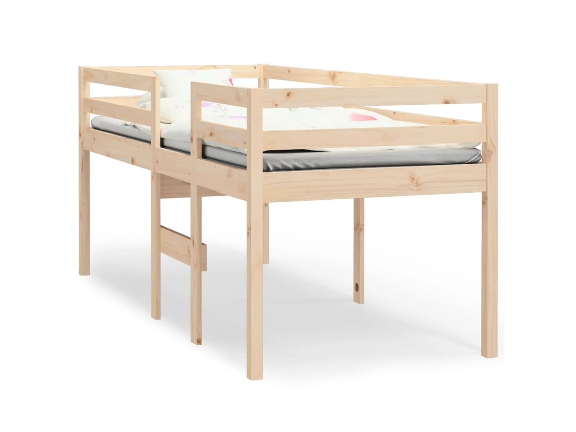 High Sleeper Bed, High Sleeper Beds Vidaxl Marrom Madeira De Pinho (75 X 190 Cm)