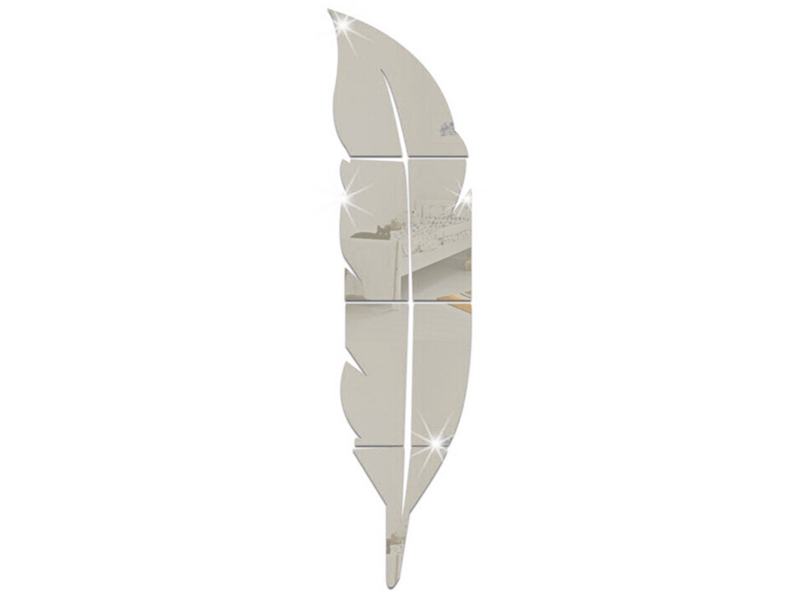 2026 STORE 6 pcs de espelhos pluma 3D removíveis para sala e quarto