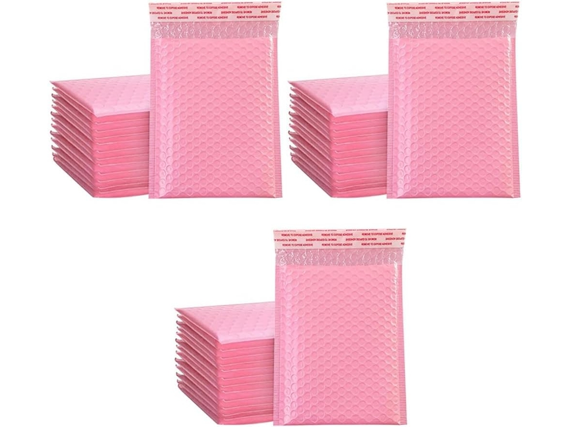 - 150 Envelopes Acolchoados Com Espuma E Fecho Autoadesivo Com Bolsa Para Envio Rosa