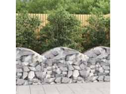 Vidaxl Cesto Gabião Arqueado 100x50x60/80 Cm Ferro Galvanizado