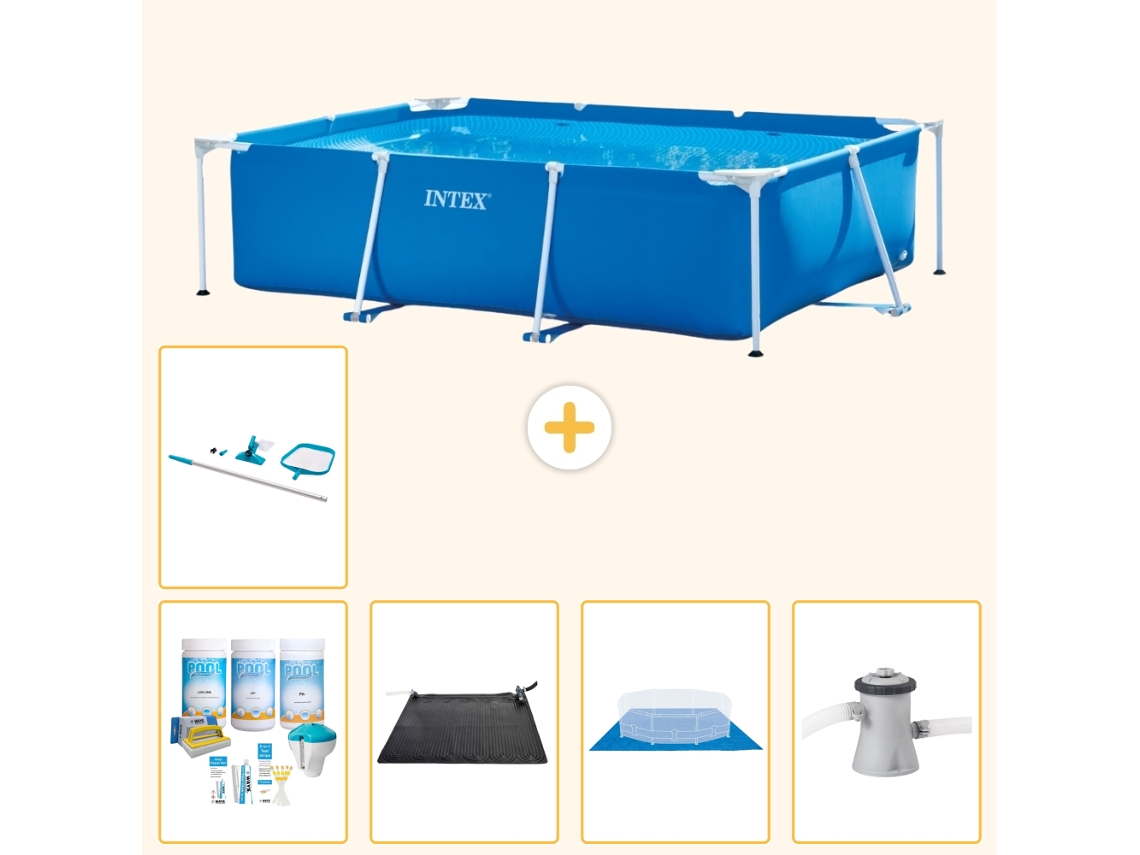 Piscina com Estrutura Retangular 220x150x60 Cm 6 peças S20813 INTEX