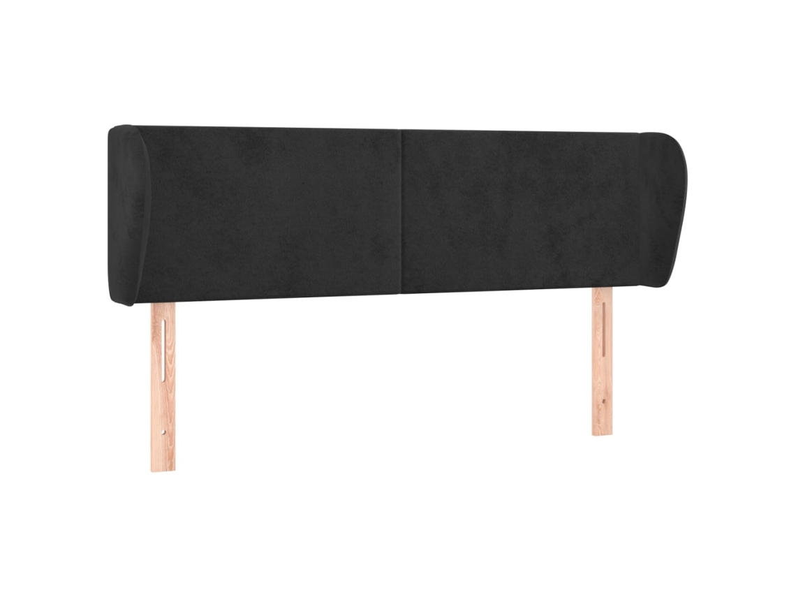 Headboard, Headboards Vidaxl Preto Veludo (147 X 23 X 78/88 Cm)