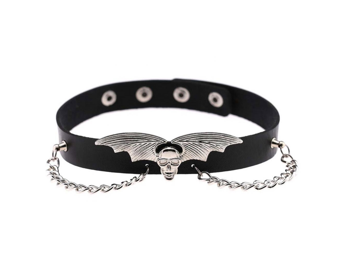 Laxiscreed Colar De Peito Em Couro Preto Com Estilo Western Punk Para Mulheres