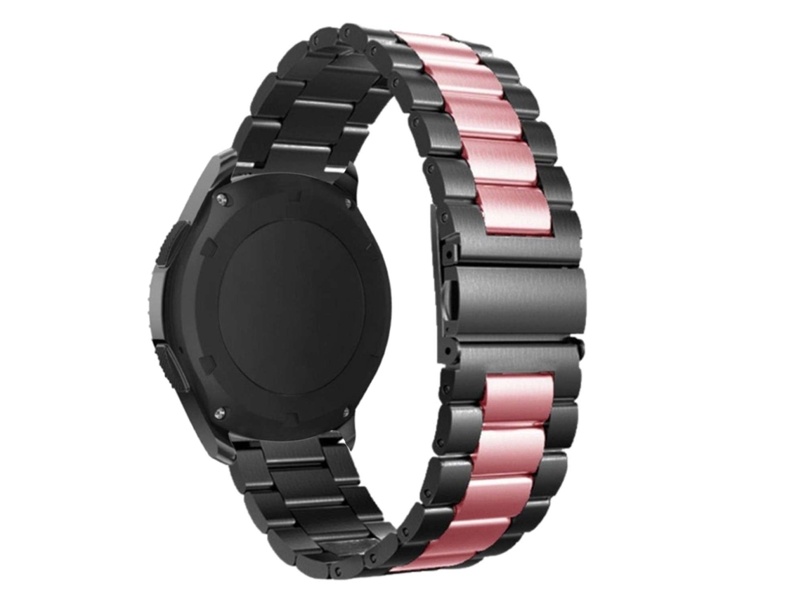 Bracelete Garmin Forerunner 220 Pulseira Aço Ajustável Preto e Rosa