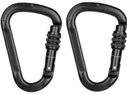Conjunto De 2 Mosquetões Travamento Leves E Resistentes 25 Kn,