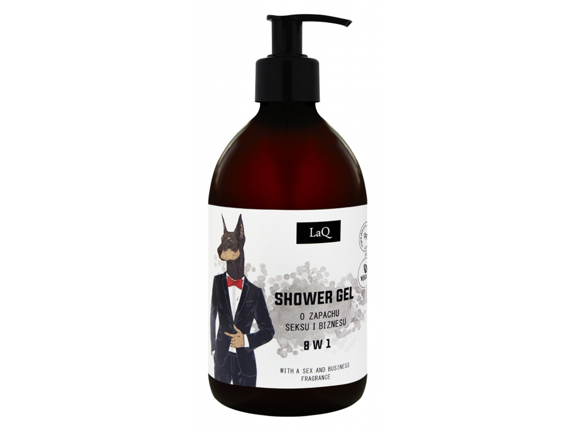 Gel de banho aromático Prestige 8 em 1, essência Doberman, 500 ml, feito sob medida para elegância executiva Laq
