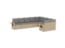 Garden Sofa Set, Garden Sofa Sets Vidaxl Bege Rattan / Vime (n/a)