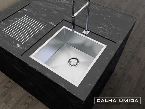 Balde Inox 600x400 Calha Umida