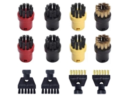 Conjunto De 12 Escovas Redondas De Reposição Para Limpador A Vapor Karcher Sc1 Sc2 Sc3 Sc4 Sc5 Sc7 Ctk10 Ctk20_glo