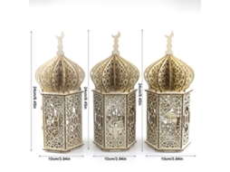 Laxiscreed Caixa Diy Para Iftar Do Ramadan, 10x10x24cm, Presente Criativo Muçulmano