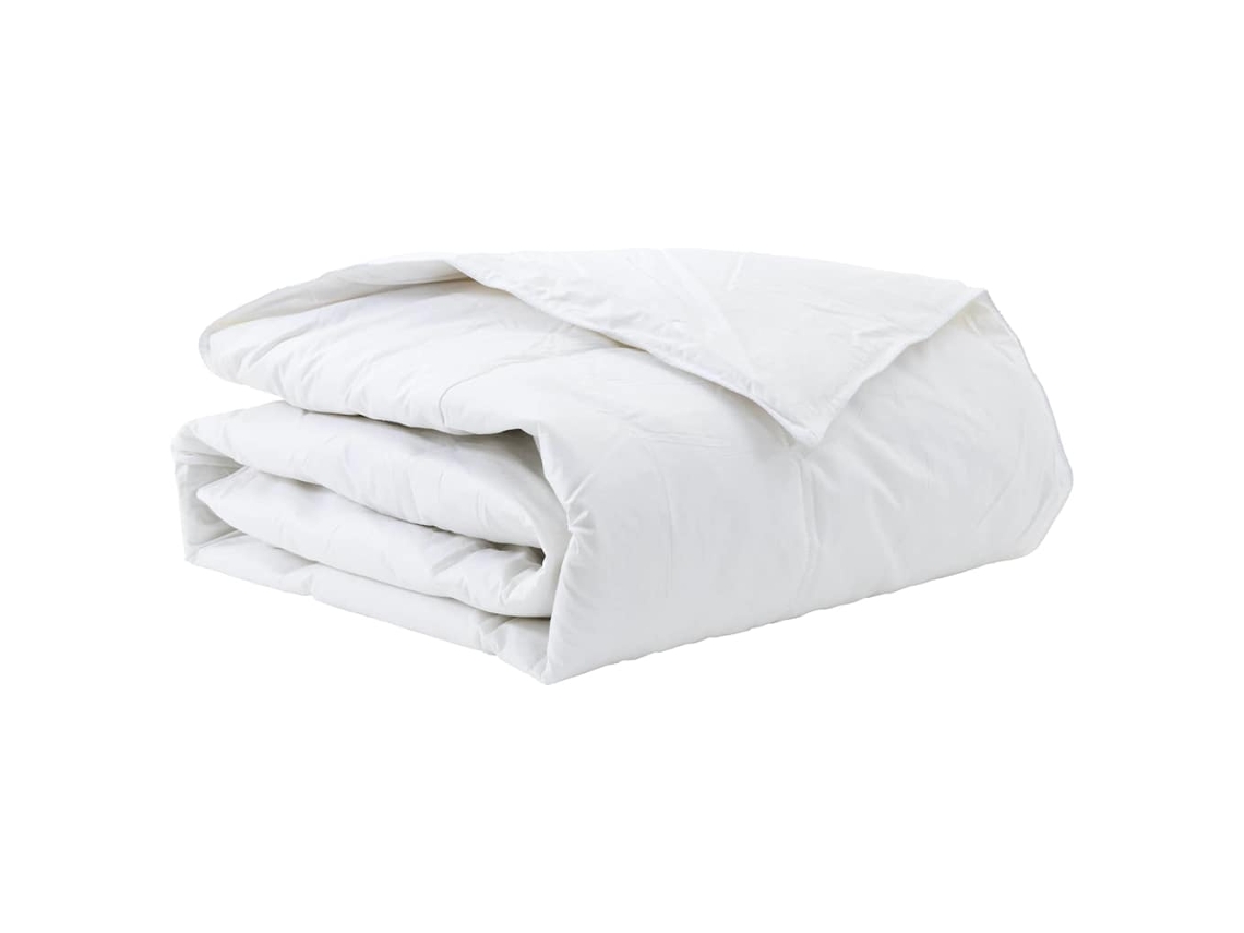 Colchas Duvets Vidaxl Branco Algodão (155x220 Cm)