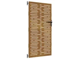 Vidaxl Portão De Jardim 85x200 Cm Aço Corten Design Quadrados