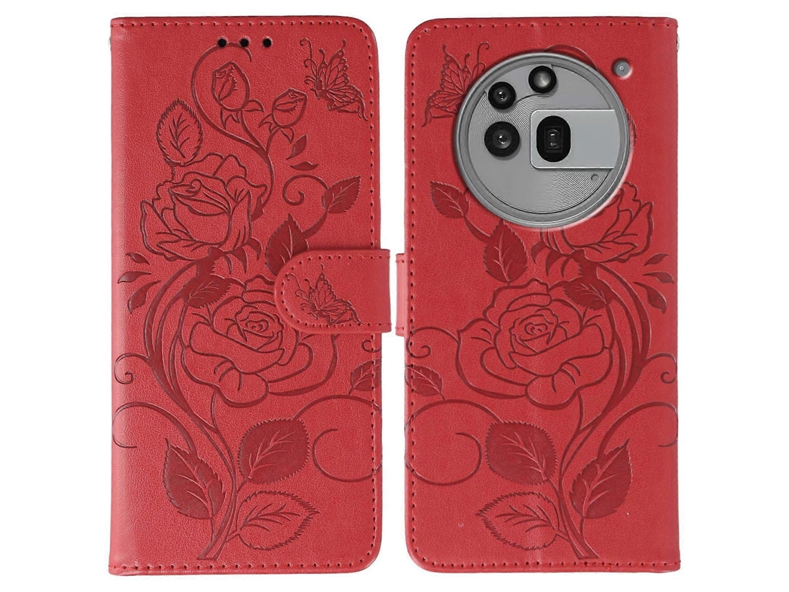 Capa De Celular Em Couro Com Estampa De Borboleta Rosa Para Nothing Phone 3a Pro