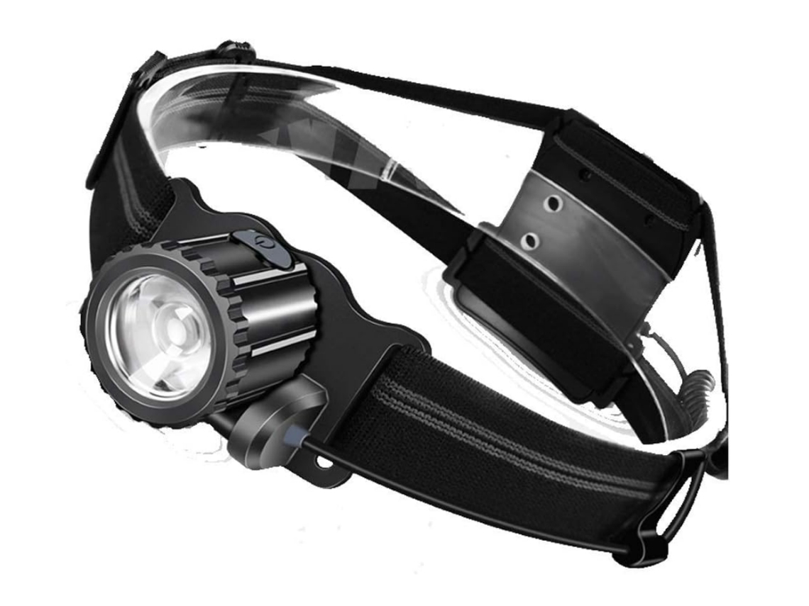 Farol Super Brilhante Farol Lanterna Faróis com Zoom de 3 Modos Preto TURMIN