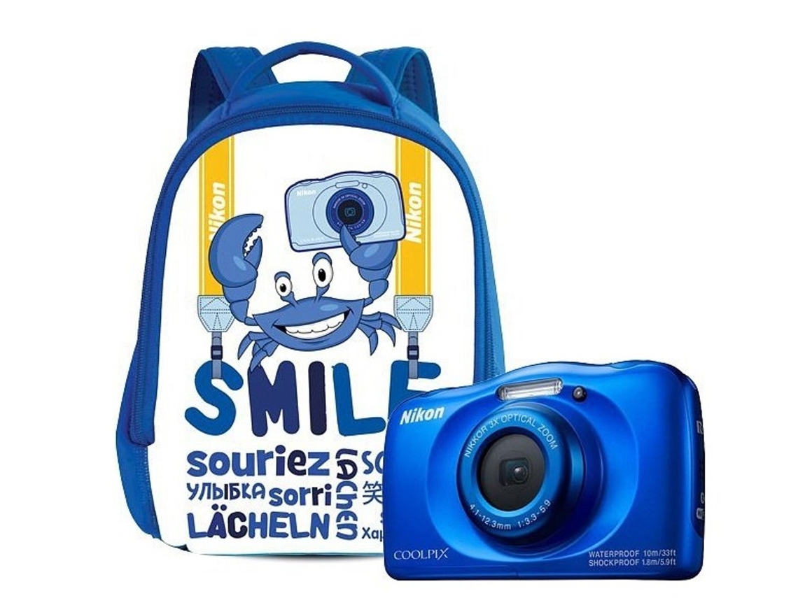 Máquina Fotográfica Compacta NIKON Coolpix W100 (Azul - 13.2 MP