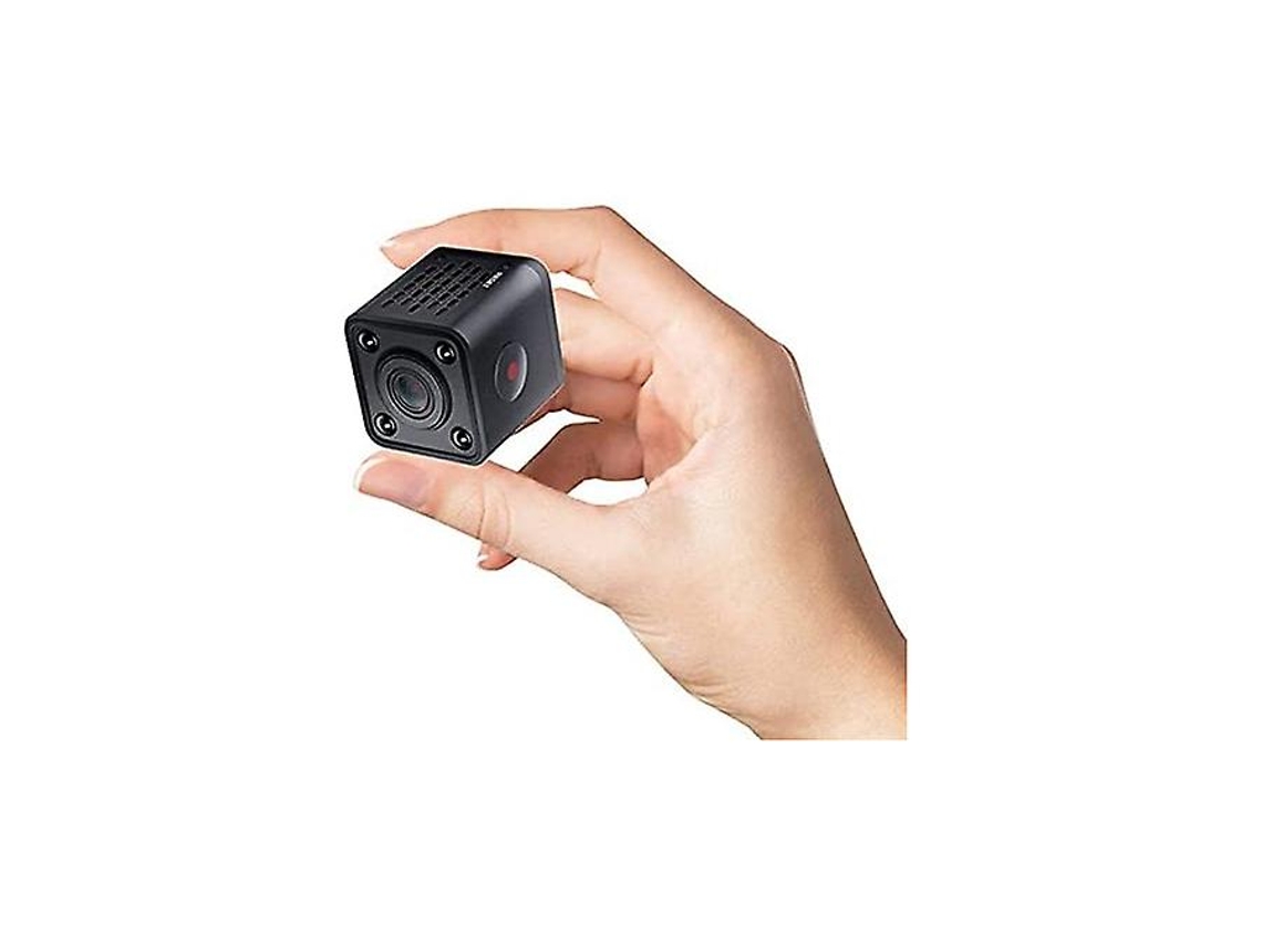 Mini câmera espiã WiFi HD 1080p com visão noturna e detecção de movimento. Câmera de segurança interna Bestvite (preta).