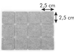 Protetores adesivos p/ móveis TESCOMA Presto 25x25 mm (24un)