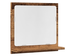 Bathroom Mirror Cabinet, Bathroom Mirror Cabinets Vidaxl Marrom Madeira Processada (40 X 11 X 37 Cm)