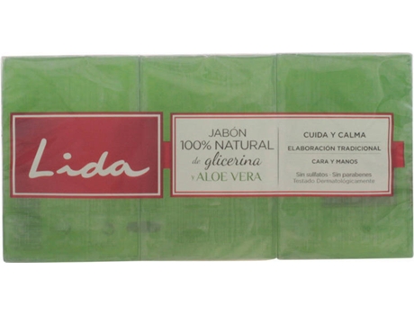 JABÓN 100% NATURAL GLICERINA Y ALOE VERA lote