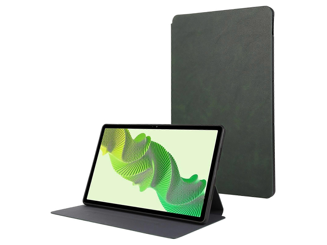 Capa para tablet Realme Pad 2, capa de couro sintético resistente a arranhões, verde Hengrongshen