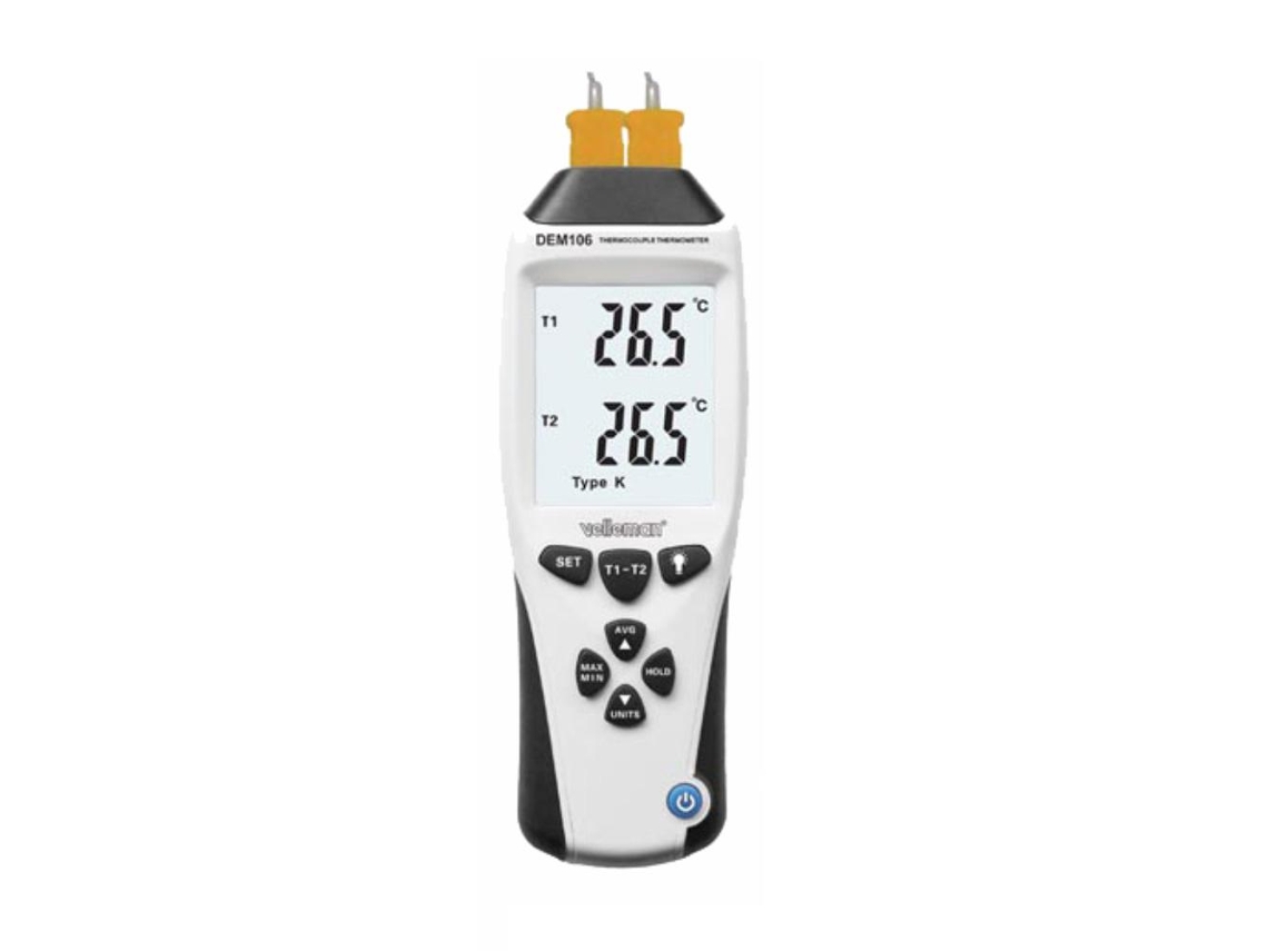 Termu00f3metro De Termopar De 4 Canales Termu00f3metro De Sensor Digital Tipo K