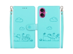 Capa De Couro Para Iphone 17 Com Gatinhos Fofos