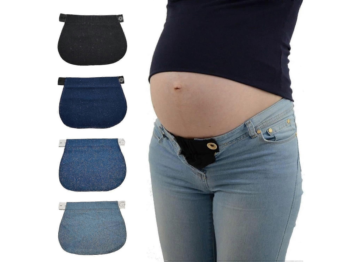 Cinto De Jeans De 4 Peças, Cinto Extensor Ajustável, Cinto Extensor Elástico Para Calças Para Gestantes, Extensor Elástico Nostalgia88