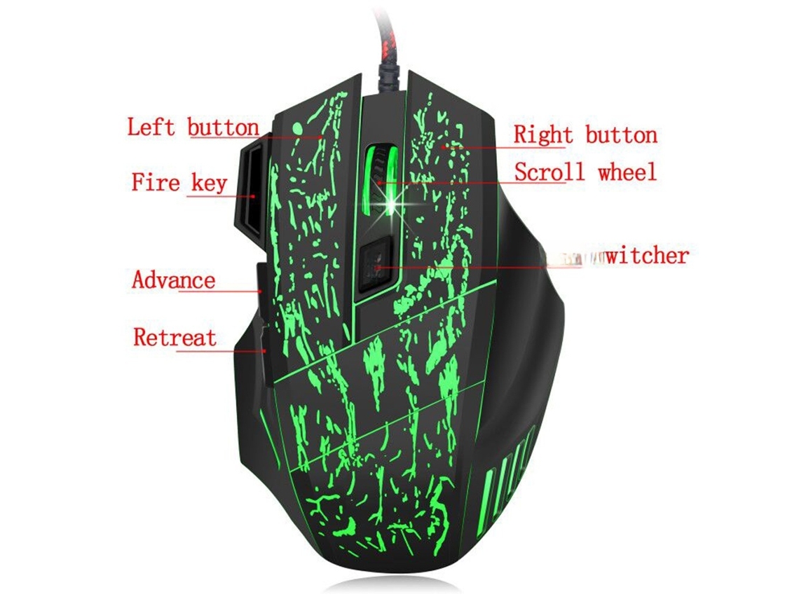 Combo Teclado E Mouse Para Jogos J60 Com Anti-ghosting E Iluminação Ajustável Para Pc E Laptop