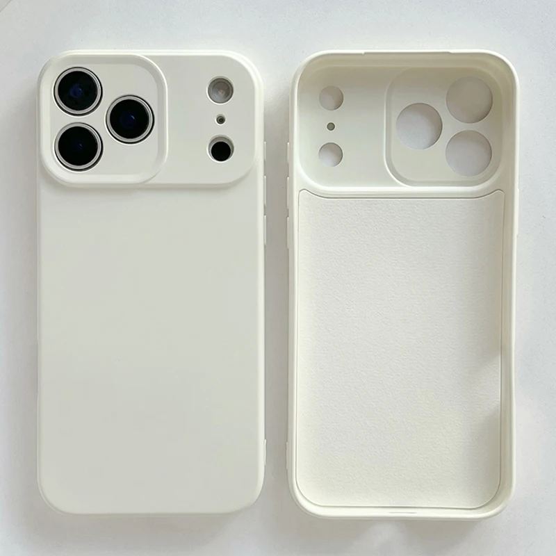 Capa De Silicone Líquido Para Iphone (iphone 14 Pro Max Branco), Feita De Tpu Para Proteção Contra Impactos.