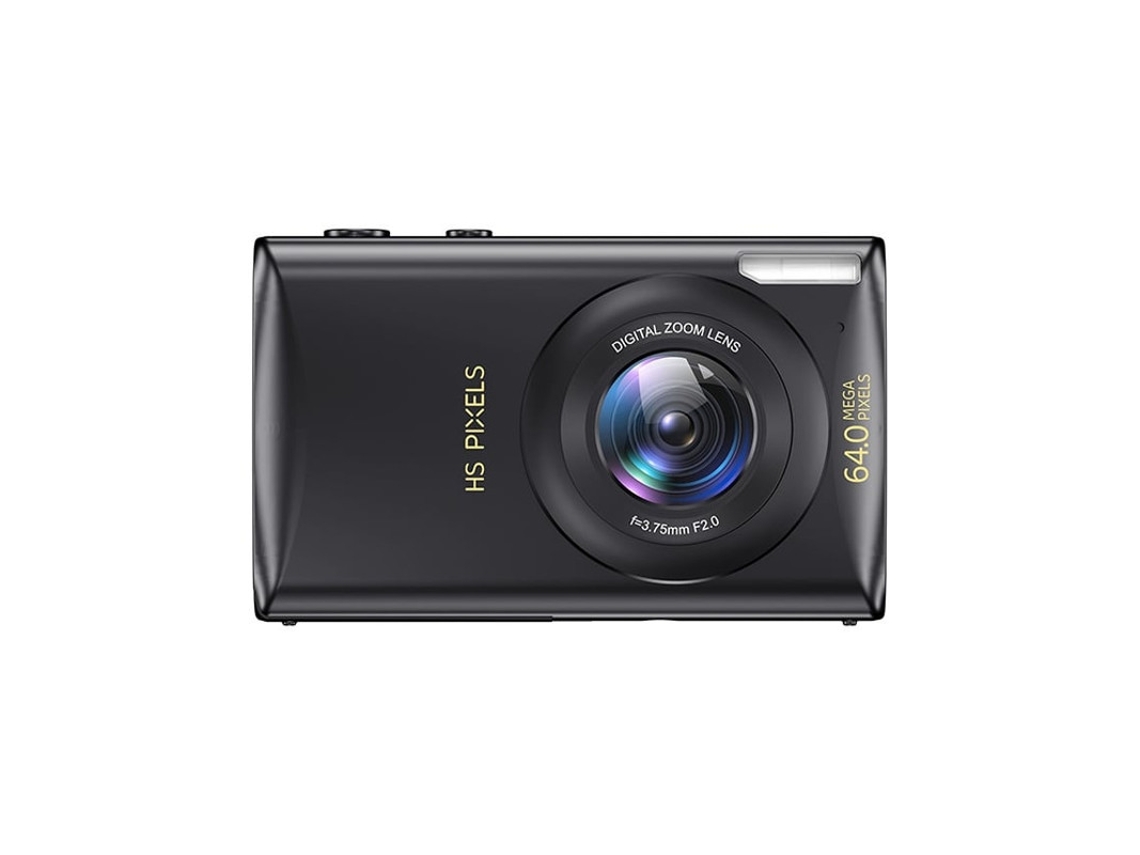 Câmera Digital Câmera Compacta De Vlogging 4k Para Iniciantes Foco Automático Com Zoom Digital de 18x De 64 Mp Preto Yizhood