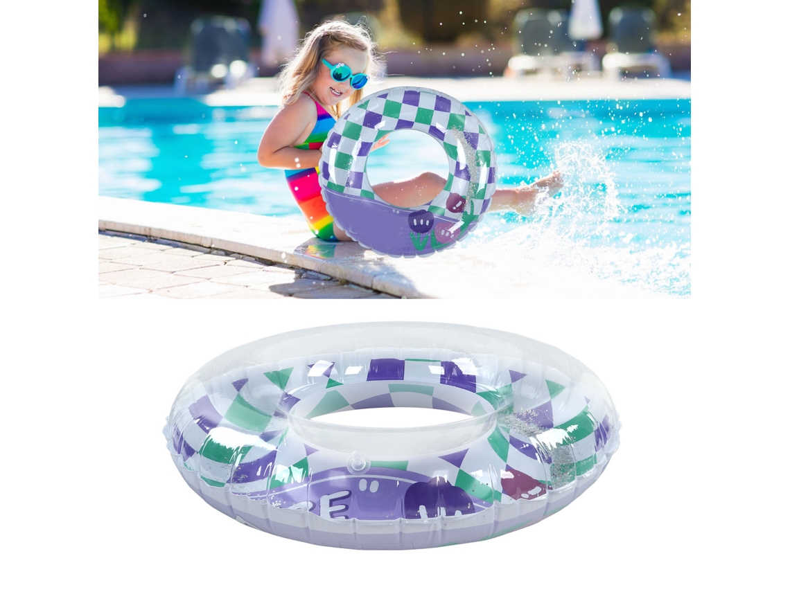 Boia Inflável de Pvc com Padrão Quadriculado para Piscina, Portátil, Praia e Viagens AQUAFORGE