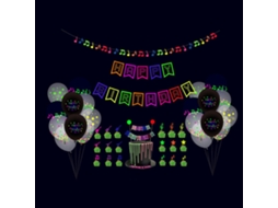 Letras fluorescentes para decoração de festas de aniversário de adultos e crianças.