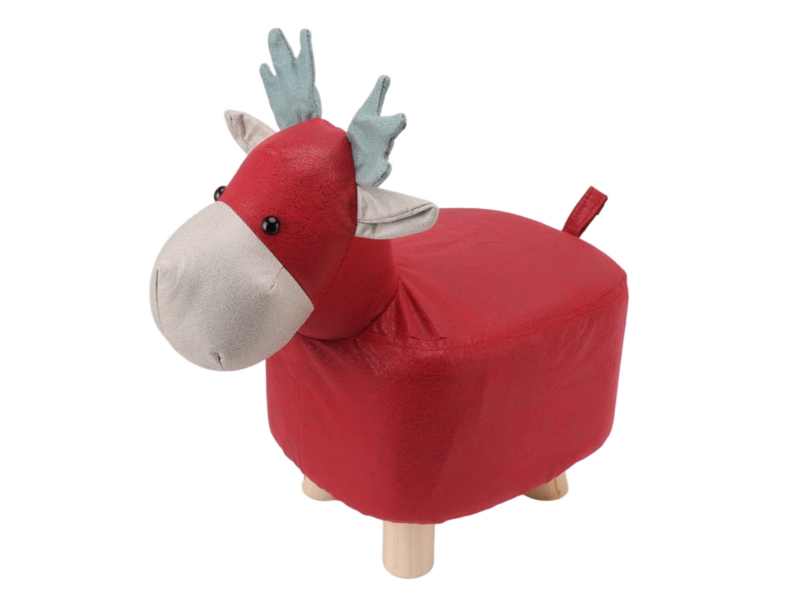 Taburete Animal Girafa Anti deslizante Macio Cute Cartoon para Crianças e Casa Vermelho | S/MARCA