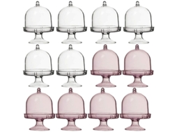 Mini Suporte Para Bolo Chique Para Festas De Casamento, Descartável E Reciclável, Aprimore Seu Evento Com Elegância E Praticidade (12 Peças)