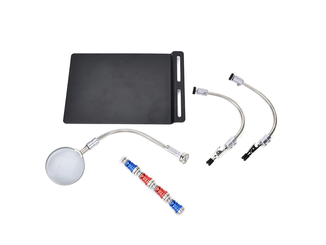 Ferramenta De Reparação De Placa Mãe Magnética Com Suporte, Lupa E Conjunto De Espaçadores Te-804