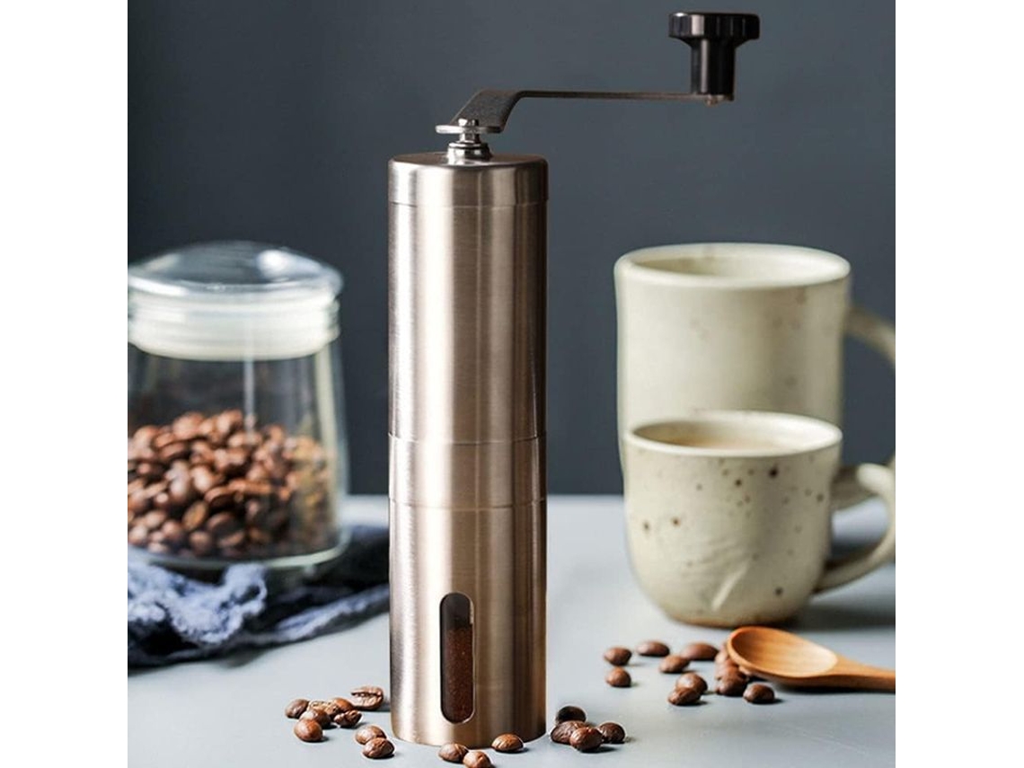 Molinillo De Café Manual Portátil De Acero Inoxidable Para El Hogar, Molido Fresco, Sin Ruido, Fácil De Limpiar Y Transportar
