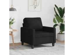 Vidaxl Poltrona 60 Cm Tecido Preto