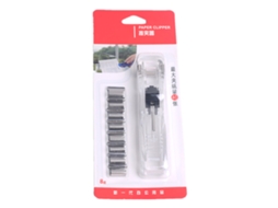 Dispensador De Clips Clam Reciclável Portátil Para Lar E Escola Branco
