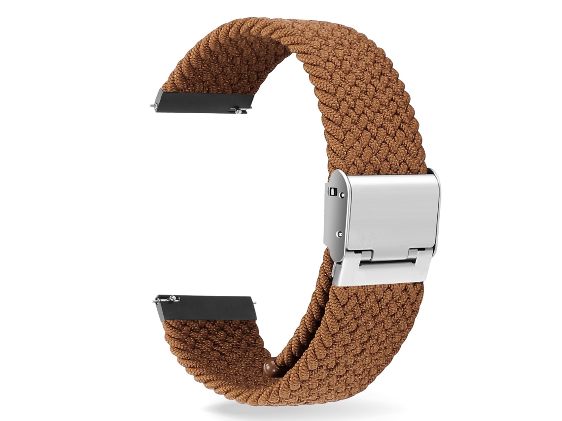 Bracelete entrançada Solo loop ajustável para Xiaomi Watch S1 PRO Castanho